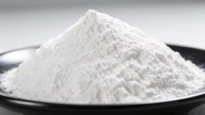 Close-up detail of D-Aspartic Acid powder, high purity white crystalline chiral amino acid D-Aspartic Acid CAS 1783-96-6