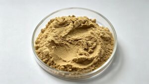 nate powder light tan fine powder in petri dish, high purity amino acid iron chelate raw material pharma food feed grade 