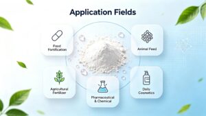 White Manganese Bisglycinate powder CAS 14281-77-7 chelated manganese raw material in glass dish, food grade feed grade agricultural grade amino acid chelated mineral powder for supplement, animal feed, agriculture, cosmetic and chemical industry