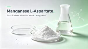 White fine powder Manganese L-Aspartate, high purity amino acid chelated manganese raw material for food fortification and dietary supplement, CAS 100-36-7