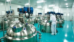 GMP clean production workshop with stainless steel reaction tanks for manufacturing amino acid chelated mineral Manganese L-Aspartate
