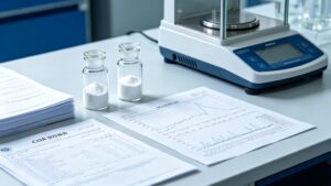 Lab COA test certificate of sodium glycinate CAS 6000-44-8, HPLC purity inspection report for export chemicals
