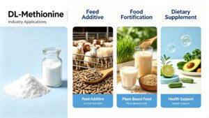 DL-Methionine application in livestock feed, plant-based food and liver health dietary supplements