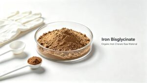 Brown crystalline Iron Bisglycinate powder CAS 17169-60-7, food feed grade organic chelated iron raw material