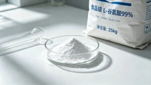 98% L-Glutamic Acid CAS 56-86-0 fine white crystalline powder, food grade amino acid bulk raw material 25kg export bag