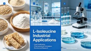 L-Isoleucine global application collage: food nutrition fortification, pharmaceutical injection, cell biochemical research