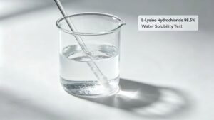 White crystalline powder L-Lysine HCl 98.5% feed food pharma grade raw material CAS 657-27-2