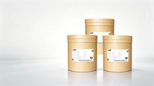 GMP clean constant temperature warehouse storage of Magnesium L-Threonine bulk fiber drums, large stock of food feed grade chelated magnesium raw material for global export buyers