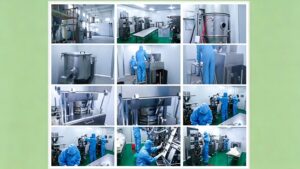 GMP clean production workshop for soy Phosphatidylserine PS powder, full automatic low-temperature extraction equipment, professional production workers