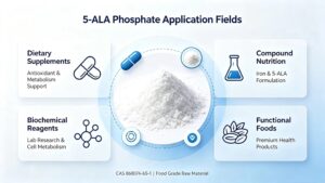 Application fields of 5-ALA Phosphate, dietary supplements, compound nutrition, biochemical reagents, functional foods