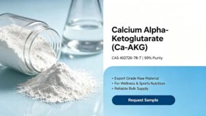Calcium Alpha-Ketoglutarate Ca-AKG CAS 402726-78-7 export grade bulk raw material for wellness and sports nutrition manufacturers
