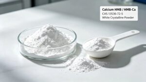 Factory bulk stock of anhydrous and monohydrate Calcium HMB (HMB-Ca), stable inventory for global importers bulk orders