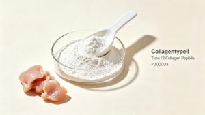 Collagentypell Type Ⅱ Collagen Peptide fine white powder from chicken sternal cartilage, less than 3000Da joint nutrition raw material