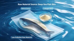 Raw material source of marine fish collagen peptide, deep‑sea fish skin