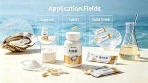 Oyster Peptide applications for capsule, tablet, solid drink functional food formulations