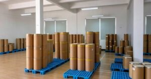 Bulk stock packaging of Vitamin E Polyethylene Glycol Succinate TPGS, factory warehouse ready for global pharmaceutical export delivery
