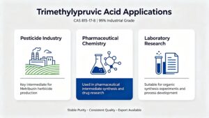 Trimethylpyruvic Acid applications, Metribuzin herbicide intermediate, pharmaceutical and lab research raw material