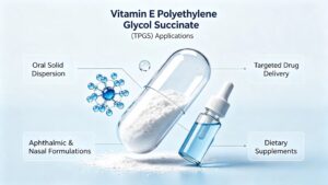 Bulk stock packaging of Vitamin E Polyethylene Glycol Succinate TPGS, factory warehouse ready for global pharmaceutical export delivery
